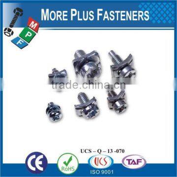 Taiwan Stainless Steel Copper Brass Aluminum Square Washer Hex Head Sem Screw photo-3