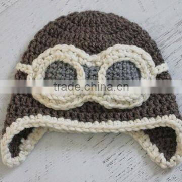 Crochet Aviator Hat Pattern Hand Knitting Beanie Hat photo-2