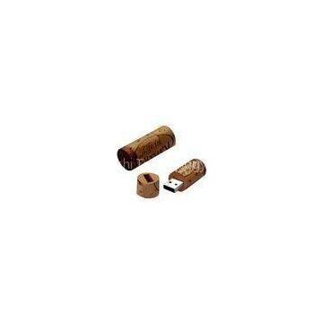 Wine Cork Shaped Wooden Thumb Drive USB Password Protect