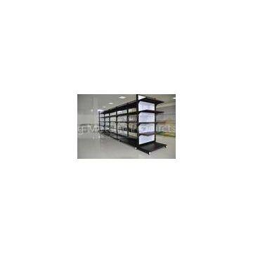 Double Sided Metal Supermarket Display Racks , Supermarket Gondola Shelving
