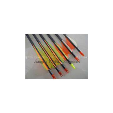 hunting carbon arrow, 4 inches vanes carbon fiber arrow