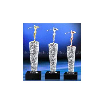 Championship Glass Golf Trophy