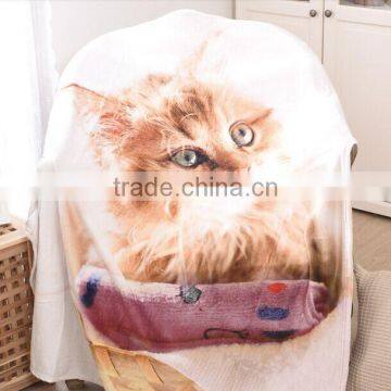 custom digital printing fleece blanket