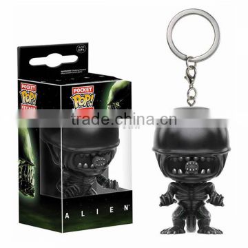 2017 New Movie ALIEN POP figure key chain, ALIEN pocket POP keychain,MINI PVC keychain