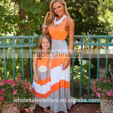 Low Price 2016 family matching mother and daughter dresses clothes outfits