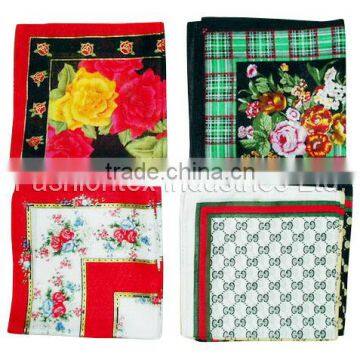 deluxe square cotton ladies hot sale handkerchief