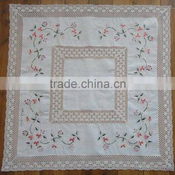 lace edge with embroidery table cloth