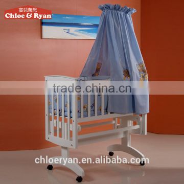 Fashion safety Wood single cot bed with wheels easy to move