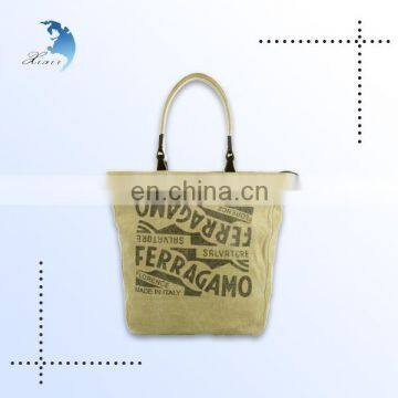 Custom printed canvas handbag textile printing bag with factory wholesale price