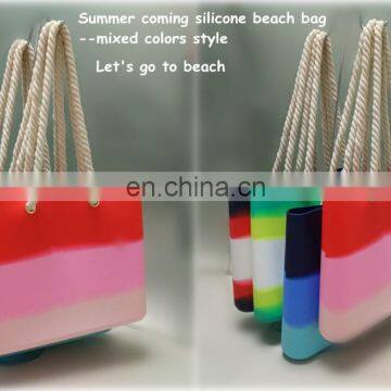 High Quality Bottom Price Silicone Rubber Beach Bag,Fashion Waterproof Silicone Rubber Beach Bag