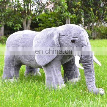 OEM customize elephant shape plush soft animal chair toy for children