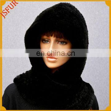 Wholesale Genuine Hood Wrap Adult Rabbit Fur For Scarf