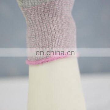 Nylon PU Coating Knitted Mittens Work Hand ESD Gloves C0504E-W photo-3
