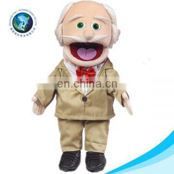 Educational kids toy plush grandfather rag doll cartoon cute custom baby toy stuffed soft toy plush doll hand puppet theater