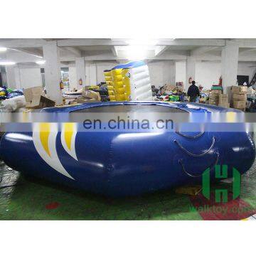 HI 0.6mm PVC high quality jumping inflatable water trampoline with metal frame