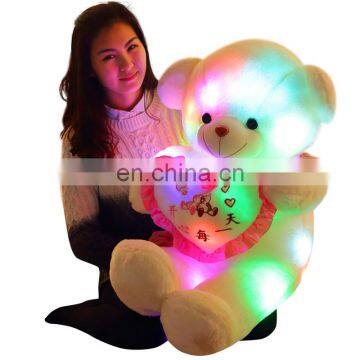 2018 Hot Sale LED Luminous Teddy Bear Plush Toys Colorful Glow Bear Stuffed Toy