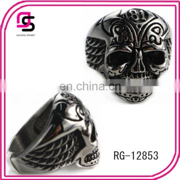 2014 fashion stainless steel jewelry with skull rings design