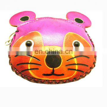 promotional Teddy Bear animal shaped cute coin purse wholesale women genuine leather coin purse MCP-0082