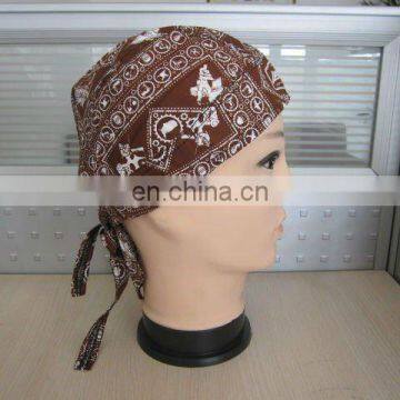 Cotton Breathable active Printed Skull Wrap bandana cap