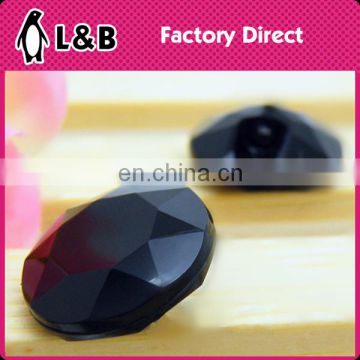 Three-dimensional Acrylic Button Round Black Diamond Sewing Buttons