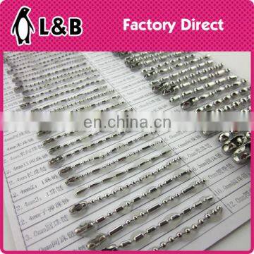 various size metal ball chain necklaces wholesale