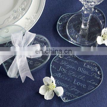 Heart-Shaped Words of Love Coasters