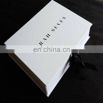 High quality packaging factory Larger white Foldable Paper Gift Box Custom Logo