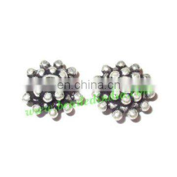 Silver Plated Spacers, size: 4x9mm, weight: 0.87 grams. BMSPSP006