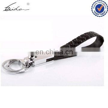 WHOLESALE SNAP KEYRING TOP FULL GRAIN KNITTED LEATHER KEYCHAIN