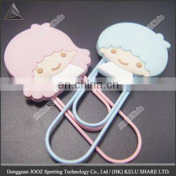 cute new silicone and metal couples bookmark custom decoration promotion gift