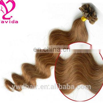 russian human hair extension double drawn i tip high quality wholesale