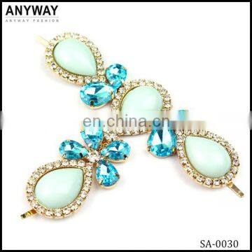 Newest decorative flower small rhinestone buckles for summer beach flip flop