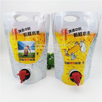 QS certification factory specializes in customizing food-grade nylon stable-proof impermeable juice beverage stand-up packaging bags