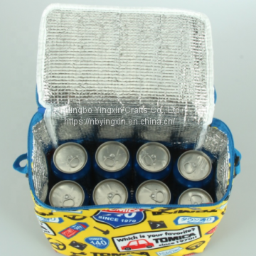 Portable Reusable Handle Outdoor Lunch Bags, Digital Printing Cartoon Insulated Foods and Drinks Picnic Bags photo-4