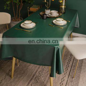 Customized High Quality PU Tablecloth Waterproof Oil Proof Birthday Party Dinning Table Cover photo-3