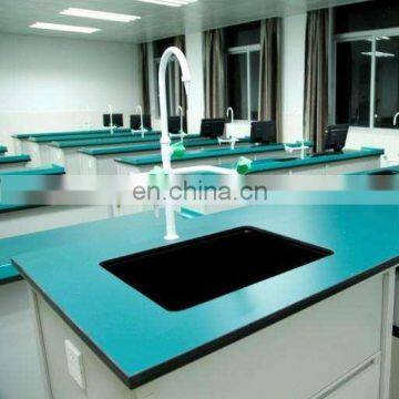 School Science Laboratory Wall Bench With 19mm Epoxy Resin Board