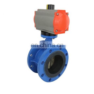 Bundor DN50-1200 Pneumatic Flanged End Ductile Iron Disc Butterfly Valve Manufacturer