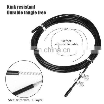 Factory Wholesal Bearing Jump Rope Excercise Fitness Workout Light Steel Wire Skipping Ropes Metal Speed Gym Training photo-2