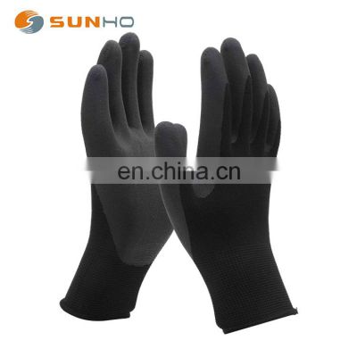 Sunnyhope Custom logo Knitted 13 gauge polyester liner PU coated safety gloves