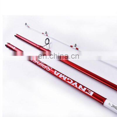 Amazon 4.2m Lure Weight 100-200g KW&CR Guide Ring Pure Carbon Beach Fishing Poles Red Color Surf Casting Rod photo-2