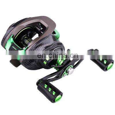 Новый дизайн 6+1BB 7.1:1 передаточное отношение, усилие торможения 6 кг, двойное торможение, металлические CNC-аксессуары двухцветного исполнения, спиннинговый катушка для бейткастинга photo-2