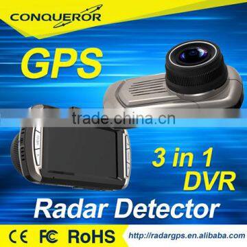 3 IN 1 Combo HD Full 1080P Car Dvr / remote Radar Detector With GPS Locator new Car dash cam