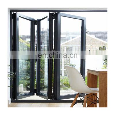 Bi Fold aluminum door Patio Doors Luxury Lowe Glass Slim Frame Aluminium glass door