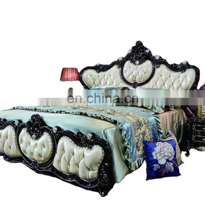 European Luxury Furniture Classic Design Wooden Bed