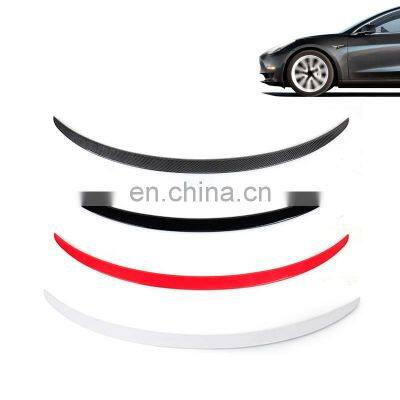 Body Parts Real Carbon Fiber Rear Spoiler Wing For Tesla Model 3 Upgrade Original Style Rear Trunk Spoiler