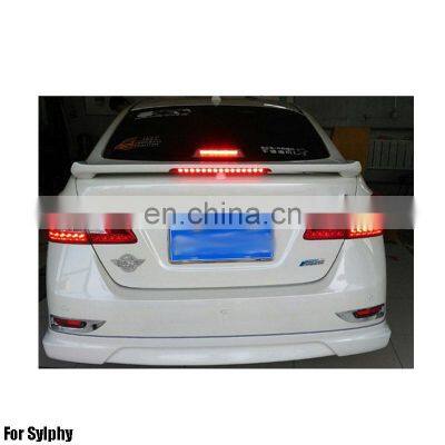 ABS Primer Painted Back Trunk lip wing For Sylphy F3 Rear spoiler with light