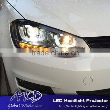 AKD Car Styling for VW Golf 7 LED Headlights B-Type 2013-2014 LED Head Lamp Projector Bi Xenon Hid H7 photo-6