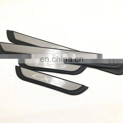 For Mazda CX-3 2015-2022 Auto Door Sill Scuff Plate Cover Entry Pedal Cover Trim