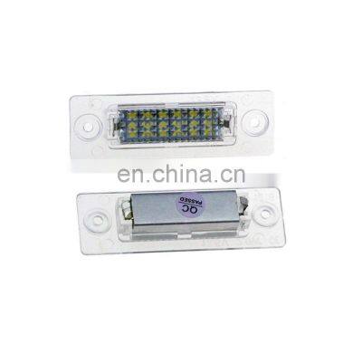 2pcs LED License Plate Light For VW Touran Passat SKODA Superb 1 3U B5 White Number Plate lamp