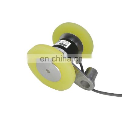 Double wheel type encoder 300ppr resolution 300mm perimeter wheel push pull output length measuring sensor